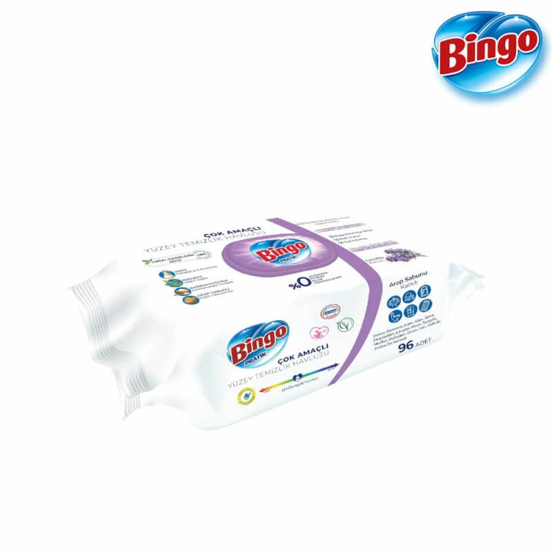 Bingo praktische Oberflächenreinigungstücher - Lila