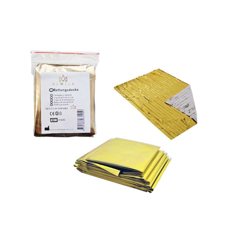 Notfall-Rettungsdecken – Gold/Silber -160 x 210 cm