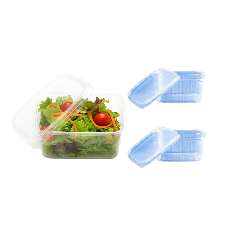 Feinkostbecher mit Deckel Rechteckig - 250ml