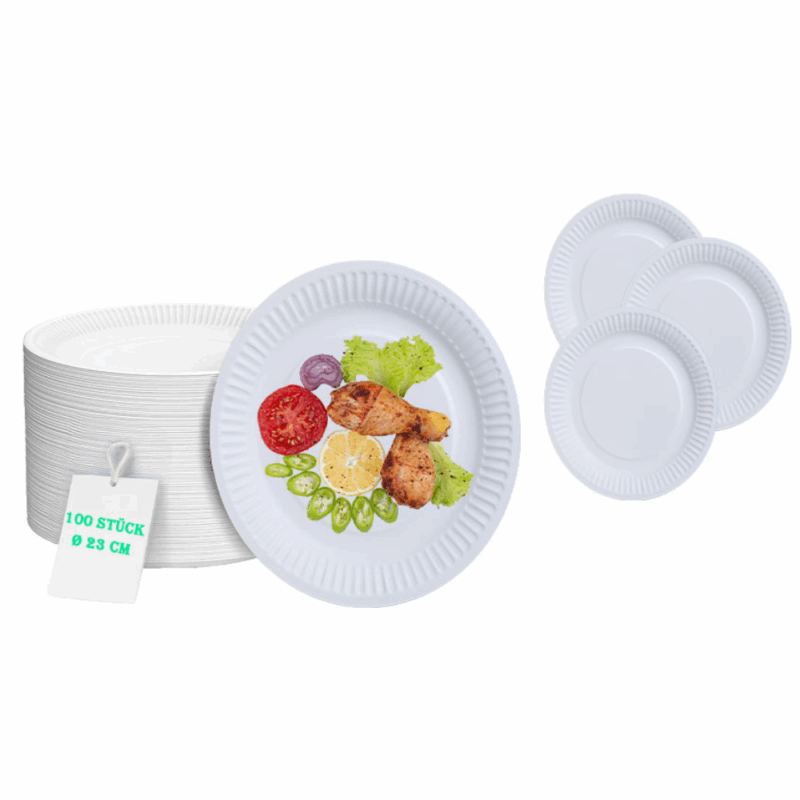 Pappteller rund ⌀23 cm